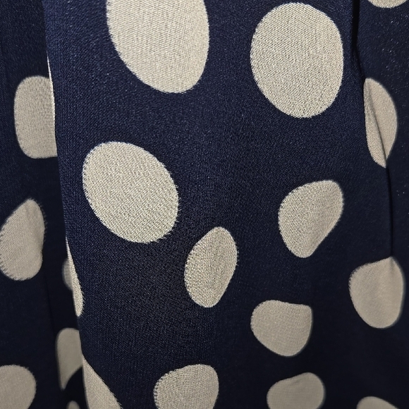 Connected Apparel Blue and Black Ruffled Cut Out Midi Dress - Picture 5 of 5